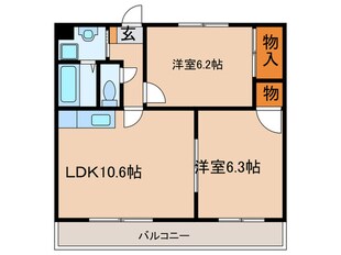 ＡＡＢ茜ハイツの物件間取画像